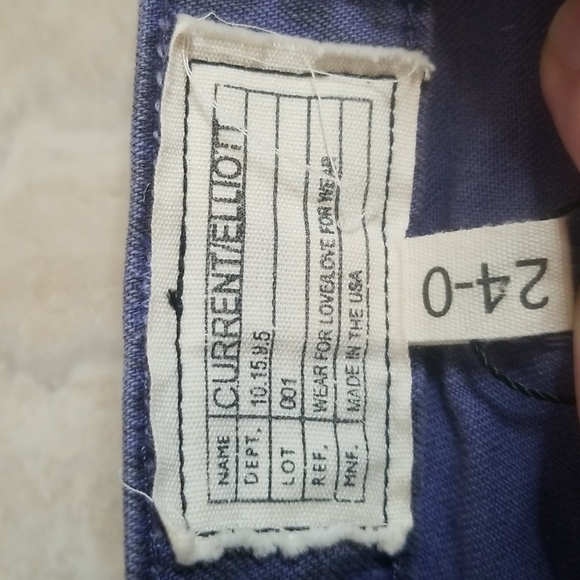 CURRENT/ELLIOT the ankle skinny blue ribbon Size: XS | US 24 animal print cotton - Picture 4 of 16